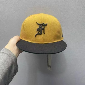 fog fear of god第六季麂皮魔术贴刺绣鸭舌帽fog潮牌梵文棒球帽