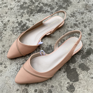 外贸马来西亚女鞋子2021年夏季新款尖头平底鞋女包头凉鞋舒适单鞋