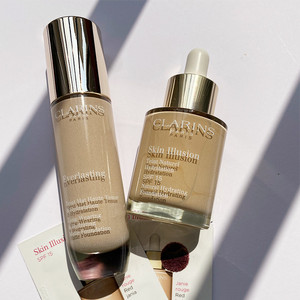 新品娇韵诗缎光水漾精华/持久无暇99粉底液小样试色遮瑕持妆雾面