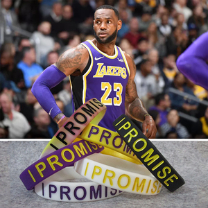 nba篮球湖人勒布朗詹姆斯手环ipromise励志运动腕带詹密白敬亭 潮