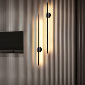 电视背景墙灯造型灯格栅灯led灯条充电款免接线长条壁灯创意客厅