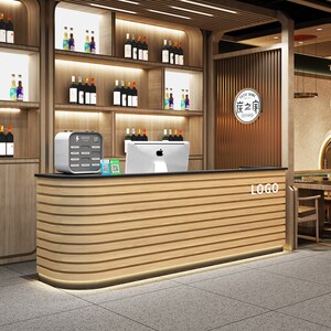 收银台餐饮店饭店吧台餐馆烧烤火锅复古前台柜台店铺商用小型实木