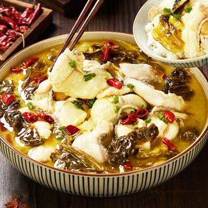 酸菜鱼正宗半成品懒人预制菜料理包加热即食金汤水煮鱼调料包速食