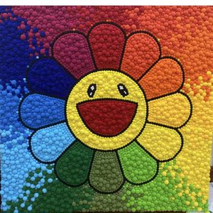 太阳花毛球画网红太阳花diy太阳花diy相框小红书手工粘贴画男朋友