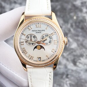 二手正品pp百达翡丽复杂计时功能4936r原镶钻双p机芯月相机械女表