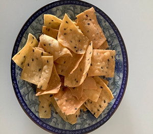 安徽手擀面叶手工油炸芝麻麻叶咸味甜味酥脆馓子炸蕉叶子阜阳特产