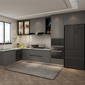 皮阿诺橱柜定制 整体厨柜全屋家具装修石英石台面简约现代开放式