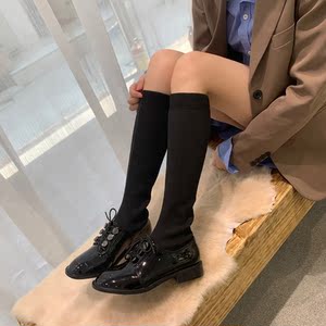 长袜女小皮鞋