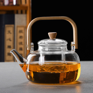 玻璃提梁壶电陶炉加热煮茶壶套装耐热黑茶壶家用泡茶壶养生烧水壶