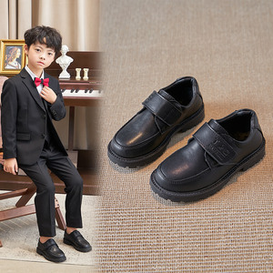男童皮鞋真皮软底表演新款春秋演出黑色小男孩英伦夏季学生儿童鞋