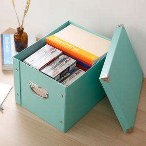 学生装书箱子纸质收纳盒有盖书本整理储物箱教室大号宿舍家用纸箱