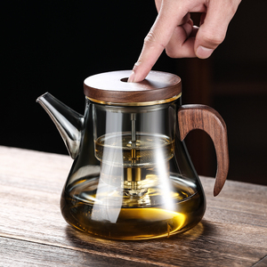 耐热玻璃飘逸杯泡茶壶茶水分离可拆洗沏茶杯按压式过滤烟灰冲茶壶