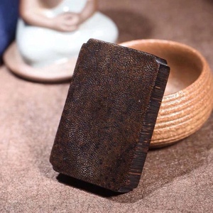 【保真】天然披毛犀牌子手把件养生文玩收藏古玩把件文玩摆件收藏