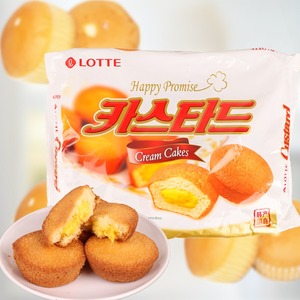 韩国进口LOTTE乐天230g蛋黄派小面包营养早餐代餐夹心软面包点心