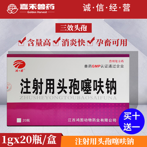 兽用正品注射用头孢噻呋钠兽药猪牛羊用退烧消炎母猪产前产后退烧