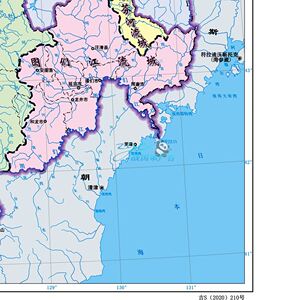 2020新版吉林省水系地图交通河流卫星旅游地形政区高清电子版定制