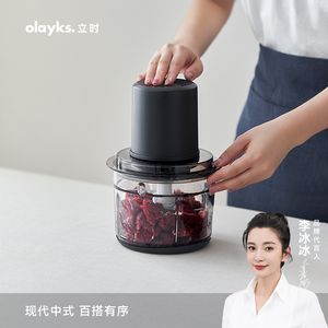 olayks绞肉机家用电动小型多功能全自动搅拌机打碎肉打陷碎菜蒜泥