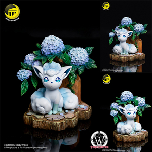 月影殿自然系列 冰火双生 共鸣 冰六尾自然场景手办gk雕像模型