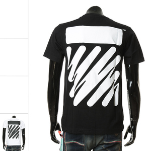 off-white 潮牌斑马线印花男士休闲短袖圆领t恤 omaa027s22jer010
