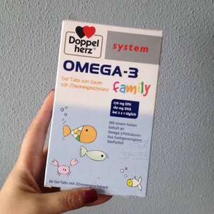 西安现货 德国Doppelherz双心Omega-3儿童深海鱼油咀嚼片60片4岁+