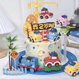 创意定制网红儿童汽车总动员小男孩生日蛋糕上海杭州全国同城配送