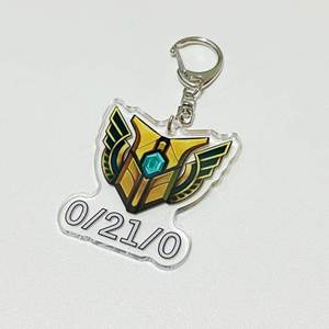 恶搞lol英雄联盟7级成就标志亚克力钥匙扣挂件亚索狗牌
