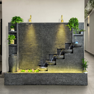 欧式阳台假山流水喷泉鱼池