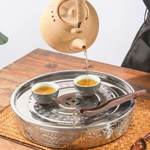 304不锈钢圆茶盘