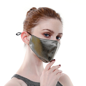 口罩女遮脸女神时尚韩版金属色未来感男潮款个性创意蒙面防晒面罩