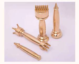 太极杵针纯铜中医用杵针疗法4支铜按摩针家用按摩器点穴棒刮痧刀