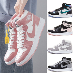 aj1女鞋四色鸳鸯樱花粉情人节限定МОnike空军一号高帮板鞋ins潮