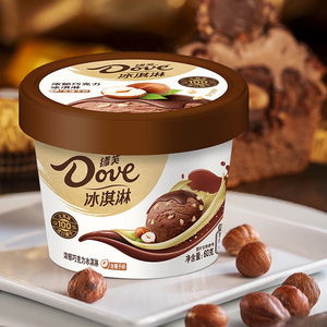 【新品】德芙冰淇淋浓郁巧克力榛子碎冰激凌冷饮雪糕杯装60g