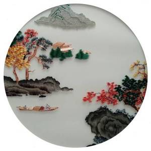 苏绣成品挂画真丝手工刺绣画家居新中式客厅装饰画山水蜀绣.
