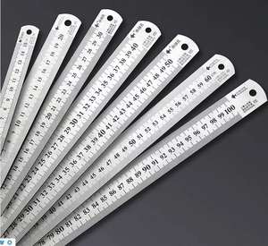 它色彩斑斓淘宝满39元包邮 小鱼儿 加厚15cm 20cm 30cm钢板尺 铁格尺