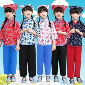 儿童西游记三打白骨精演出服装老爷爷老奶奶村姑装扮衣服胡子拐杖