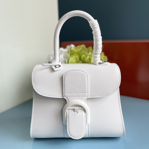 比利时德尔沃女包brillant白色白雪公主mini单肩斜挎box小牛皮包