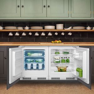 卧式冰箱家用台下嵌入式厨房小型横式迷你内嵌式矮小冰柜