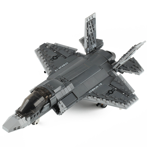 f35战斗飞机军事系列 儿童男孩子益智拼装乐高积木玩具拼图6-12岁