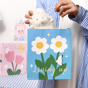 文件袋礼品袋子韩国ins纸袋创意包装收纳袋文具明信片生日礼物幼儿园