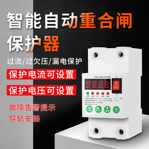 微型智能自动重合闸漏电保护器2p空开光伏断路器防雷开关家用220v
