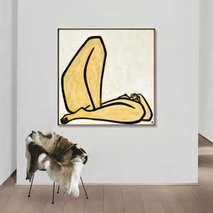 盤距裸女常玉系列小众艺术墙画装饰画现代简约北欧 客厅卧室 挂画