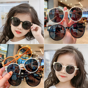 儿童墨镜2024新款可爱时尚潮宝宝眼镜不伤眼睛女童防紫外线太阳镜