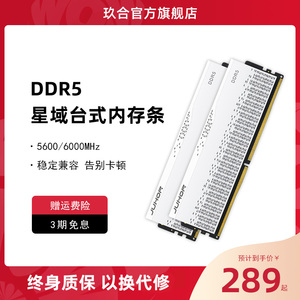 玖合星域DDR5 16G 5600 6000 32G 24G 48G套条台式机电脑内存条
