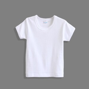 夏天t血衫体恤裇儿童白色t恤纯棉纯色短袖圆领t恤 男童女童薄款夏