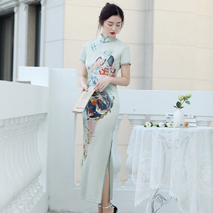 女装盖娅传说旗袍三重门昊腾长款旗袍2021年新品高端大气中国风优