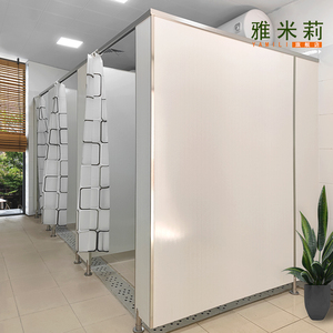 体育馆澡堂淋浴间防水隔墙公共厕所卫生间隔断不锈钢抗倍特pvc板