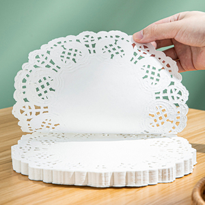 花边纸垫盘纸吸油纸厨房家用油炸点心蛋糕圆形花底纸烘焙摆盘用纸