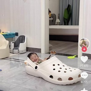 拖鞋婴儿床超大号拖鞋狗窝玩具道具巨型大拖鞋超大洞洞鞋玩具个性