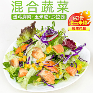 沙拉蔬菜150g*3包新鲜混合生菜轻食健身餐便当食材送玉米粒鸡胸肉