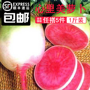 新鲜心里美萝卜500g 胭脂红水果萝卜生吃脆甜泡菜萝卜红心萝卜